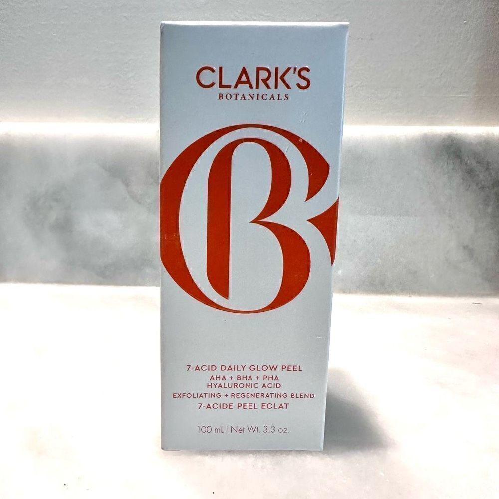 Clark's Botanicals 7-Acid Daily Glow Peel 3.3 oz 100 ml New with Box
